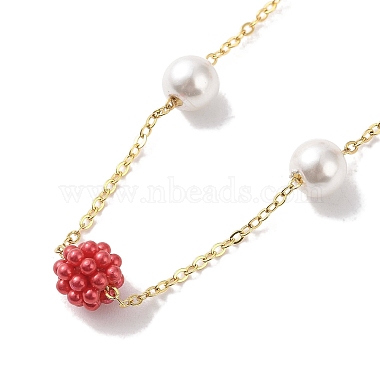 Plastic Imitation Pearl Beads  Beads Necklace(BJEW-B078-04G)-4