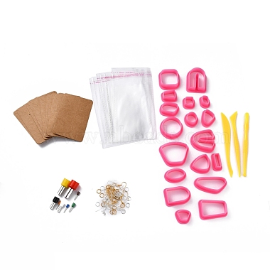 Hot Pink Plastic Findings Kits