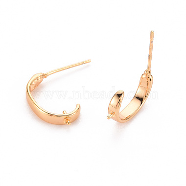 Brass Earring Findings(X-KK-T062-208G-NF)-2