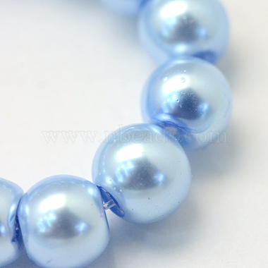 cuisson peint perles de verre nacrées brins de perles rondes(HY-Q003-10mm-24)-3