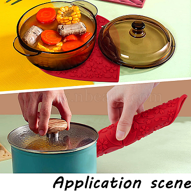 2Pcs Silicone Hot Mats for Hot Dishes(AJEW-GF0008-30)-5