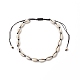 Ожерелье из бисера из натуральной раковины каури и синтетической бирюзы для женщин(NJEW-JN04253-02)-1