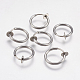 Tarnish Resistant 304 Stainless Steel Retractable Clip-on Hoop Earrings(STAS-I097-078P)-6