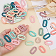 SUPERFINDINGS 80Pcs 8 Colors Opaque Spray Painted Acrylic Linking Rings(OACR-FH0001-022)-3