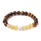 Natural & Synthetic Mixed Gemstone & Pearl Beaded Stretch Bracelets(BJEW-JB09726)-3
