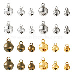 120Pcs 12 Styles Alloy Pendants, Bell, Mixed Color, 8~12x5.8~9.5mm, Hole: 1.4~1.8mm, 10pcs/color(FIND-TA0004-75)