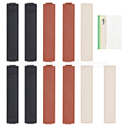 12Pcs 3 Colors Elastic Band Pen Holders, PU Leather Notebook Pen Holders, Elastic Bookmarks, Mixed Color, 169x34x3.5mm, 4pcs/color(FIND-FG0002-67)