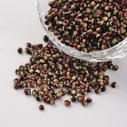 12/0 Opaque Colours Seep Glass Beads, Round Seed Beads, Colorful, 1.5~2x2mm, Hole: 0.5mm, about 2500pcs/50g(X-SEED-M008-C35)