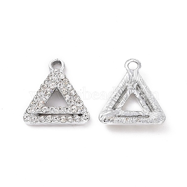Platinum Triangle Alloy+Rhinestone Pendants