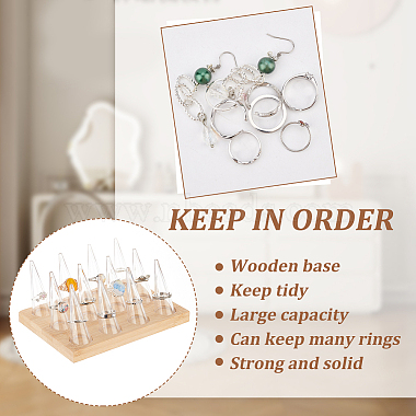 12Pcs Clear Plastic Cone Ring Display Holders(RDIS-WH0002-17)-5