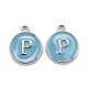 Platinum Plated Alloy Enamel Charms(X-ENAM-S118-04P-P)-1