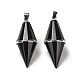 Natural Obsidian Pointed Pendants(G-F763-04P-08)-1