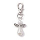 Angel ABS Plastic Imitation Pearl Pendant Decorations(HJEW-JM01359-02)-1