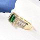 Brass Micro Pave Clear Cubic Zirconia Cuff Open Rings(CU-CBA5C10-14G)-3