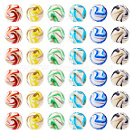 36Pcs 6 Colors Handmade Gold Sand Lampwork Beads, Round, Mixed Color, 10mm, Hole: 1.4mm, 6pcs/color(LAMP-TA0002-61)