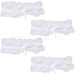 Polyester Fiber Garter Leg Ring for Women, White, 155x55x40mm(AJEW-WH20019-23)