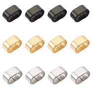 304 Stainless Steel Slide Charms, Rectangle, Mixed Color, 5x10x6mm, Hole: 8x4mm, 3colors, 20pcs/color, 60pcs/box(STAS-UN0003-56)