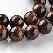 Natural Bronzite Round Beads Strands, 10mm, Hole: 1mm, about 37pcs/strand, 15.3 inch(G-E330-10mm-03)