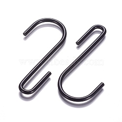 Iron S-Hook Clasps, Gunmetal, 89.5x50.5x4mm(IFIN-WH0051-10B-B)