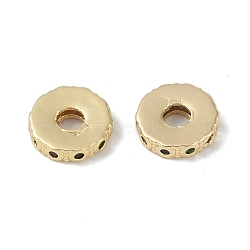 Rack Plating Brass Pendants, Flat Round, Real 18K Gold Plated, 8x2mm, Hole: 2mm(KK-S367-19A)