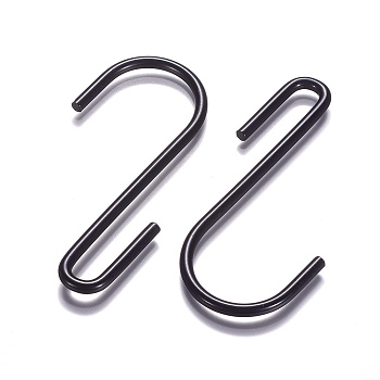 Iron S-Hook Clasps, Gunmetal, 89.5x50.5x4mm