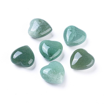 Natural Green Aventurine Heart Love Stone, Pocket Palm Stone for Reiki Balancing, 25.3x24.8x11.5mm