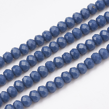 3mm PrussianBlue Rondelle Glass Beads