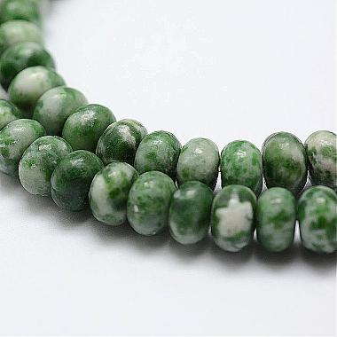 perles de jaspe tache verte naturelle(G-G665-13-6x4mm)-2