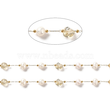Natural Pearl & Mixed Stone Beaded Chains(CHS-B002-01G-06)-4