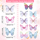 180Pcs 9 Style Two Tone Polyester Fabric Wings Crafts Decoration(FIND-SC0004-17)-2