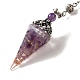 Natural Amethyst Dowsing Pendulum Big Pendants(G-H285-02P-03)-2