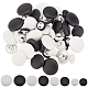 48Pcs 8 Style 1-Hole PU Leather Buttons(DIY-BC0006-42)-1