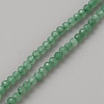 Natural Green Aventurine Beads Strands, Round, Faceted, 3mm, Hole: 0.6mm, about 122~126pcs/strand, 15.16~15.55''(38.5~39.5cm)(G-TAC0016-09)