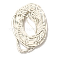 Cowhide Leather Cord, Leather Jewelry Cord, Jewelry DIY Making Material, Round, Dyed, White, 1.5mm(LC-1.5MM)