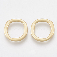 Smooth Surface Alloy Linking Rings, Ring, Matte Gold Color, 15x14.5x2mm(PALLOY-S117-061)