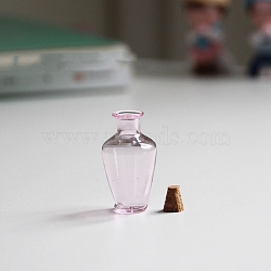 Glass Dried Flower Vase Ornaments, Micro Landscape Home Dollhouse Accessories, Pretending Prop Decorations, Pearl Pink, 20x35mm(PW-WG68055-03)