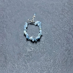 Natural Aquamarine Chip Beaded Bracelets for Women(IW6789-30)