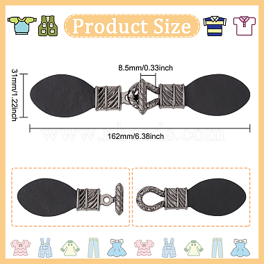 6 Sets PU Imitation Leather Sew on Toggle Buckles(FIND-FG0001-89)-2