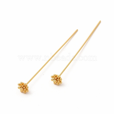 Brass Flower Head Pins(X-KK-A178-09G)-2