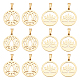 12Pcs 2 Style 304 Stainless Steel Pendants(FIND-DC0001-60)-1