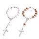 2pcs 2 bracelets de chapelet de perles de prière religieuse de style(BJEW-SZ0002-53)-1
