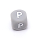 (Clearance Sale)Silicone Alphabet Beads for Bracelet or Necklace Making(SIL-TAC001-01A-P)-1