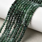 Natural Jadeite Beads Strands, Faceted, Round, 3mm, Hole: 0.7mm, about 128~137pcs/strand, 15.35''~15.55''(39~39.5cm)(G-P603-C-3mm-02)