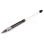 Plastic Mechanical Pencil, Iron Beadable Pen, for DIY Personalized Pen, Black, 166x9.5mm(OFST-D288-02D)