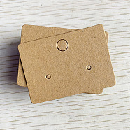 Kraft Paper Earring Display Cards, Jewelry Display Cards, Rectangle, 4.5x3.2cm, 100pcs/bag.(PW-WG73449-04)