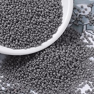 MIYUKI Round Rocailles Beads, Japanese Seed Beads, 11/0, (RR2317) Matte Opaque Gray, 11/0, 2x1.3mm, Hole: 0.8mm, about 1111pcs/10g(X-SEED-G007-RR2317)