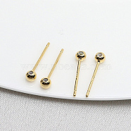Brass Witch Wand Ball Head Pins, with Silicone Ball, for Baroque Pearl Making, Golden, 15x3mm(BAPE-PW0002-14A-01)