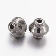 Tibetan Style Spacer Beads, Bicone, Lead Free & Cadmium Free & Nickel Free, Gunmetal Color, 5x4.5mm, Hole: 1mm(K093V052)