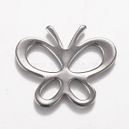 304 Stainless Steel Linking Rings, Butterfly, Stainless Steel Color, 31x38x2mm(STAS-Z012-13P)
