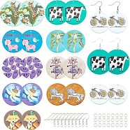 Nbeads DIY Dangle Earring Making Kits, Including 20Pcs 10 Style Acrylic Pendants, 30Pcs Iron Earring Hooks and 40Pcs Jump Rings, Mixed Color, Pendants: 2pcs/style(DIY-NB0005-34)